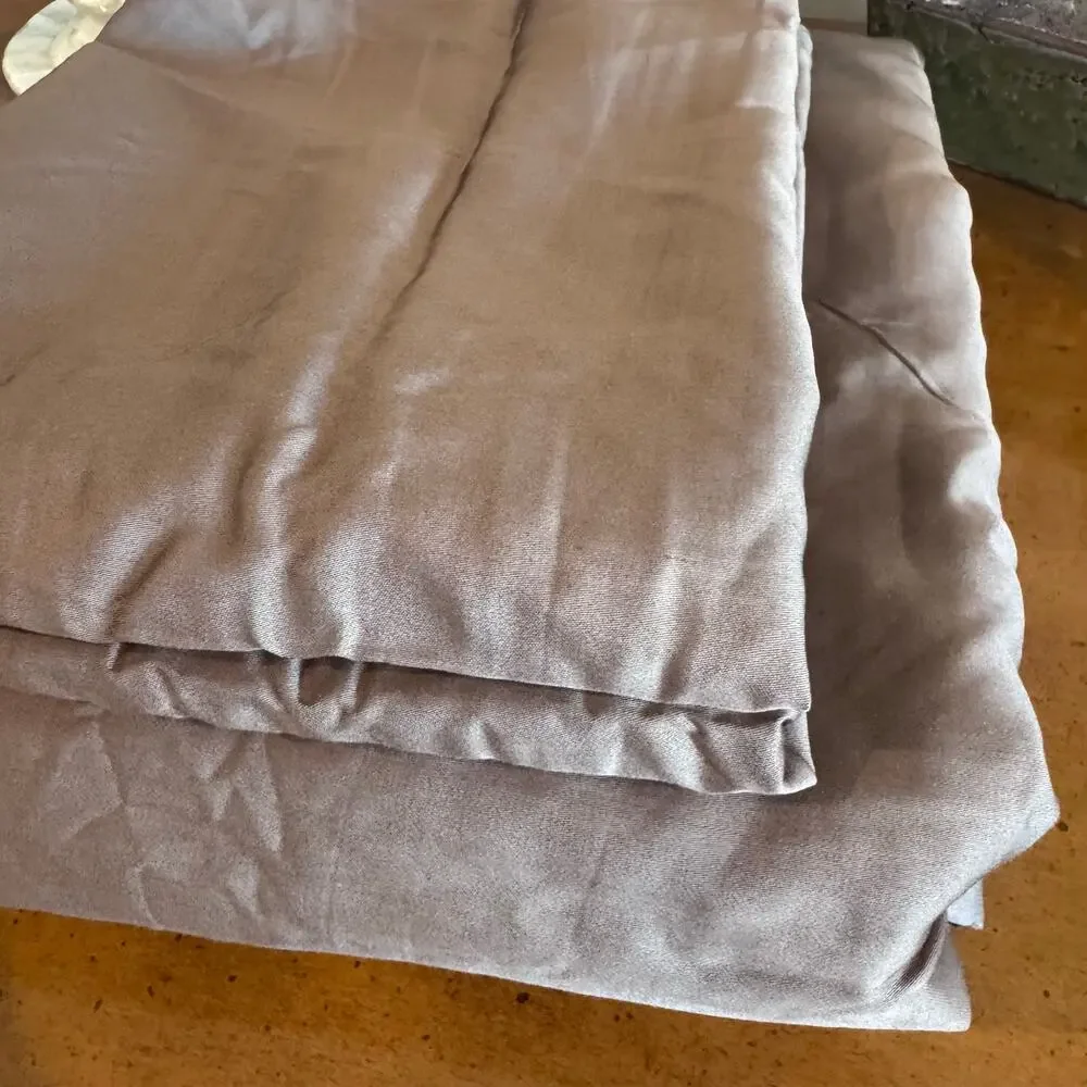Quince Organic Bamboo Duvet Cover Set Walnut Full/Queen NWOT